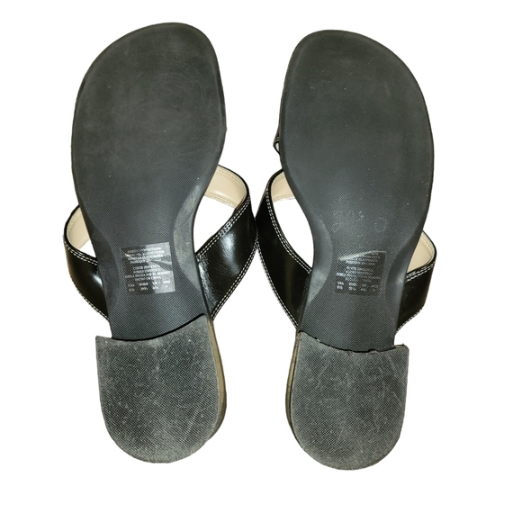 Unlisted Sandals Black White Stitching 8.5 - Picture 2 of 2